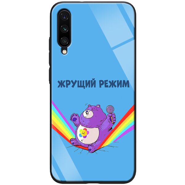 

TPU+Glass чехол ForFun для Xiaomi Mi A3 (CC9e) Жрущий режим / Синий