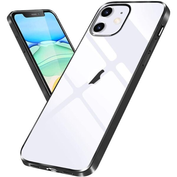 

Прозрачный силиконовый чехол с глянцевой окантовкой для Apple iPhone 12 mini (5.4") Черный