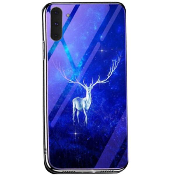 

TPU+Glass чехол Fantasy с глянцевыми торцами для Samsung Galaxy Note 10 Олень / Бирюзовый