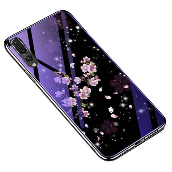 

TPU+Glass чехол Fantasy с глянцевыми торцами для Huawei P20 Pro Цветение