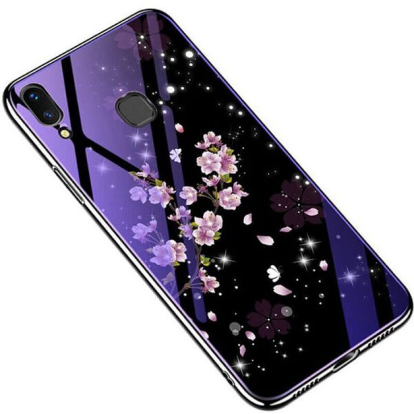 

TPU+Glass чехол Fantasy с глянцевыми торцами для Samsung Galaxy M20 Цветение