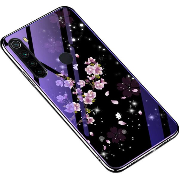 

TPU+Glass чехол Fantasy с глянцевыми торцами для Xiaomi Redmi Note 8 Цветение