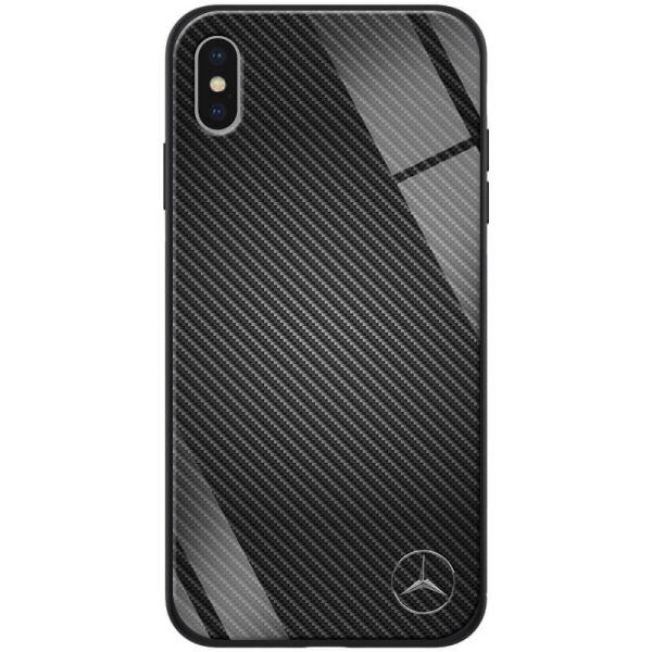 

TPU+Glass чехол ForFun для Apple iPhone XS Max (6.5") Черный Карбон/Мерседес