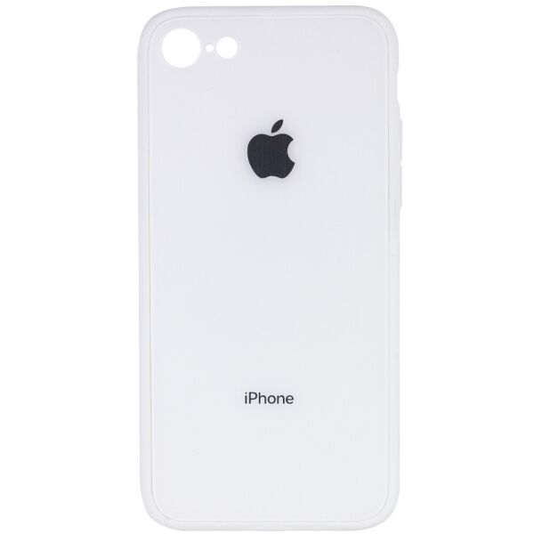 

TPU+Glass чехол GLOSSY Logo Full camera для Apple iPhone 7 / 8 / SE (2020) (4.7") Белый