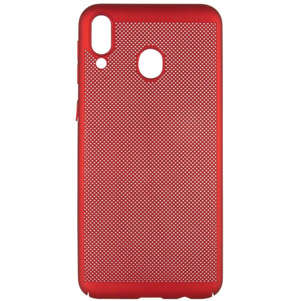 

Ультратонкий дышащий чехол Grid case для Samsung Galaxy M20 Красный