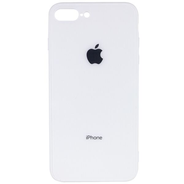

TPU+Glass чехол GLOSSY Logo Full camera для Apple iPhone 7 plus / 8 plus (5.5") Белый