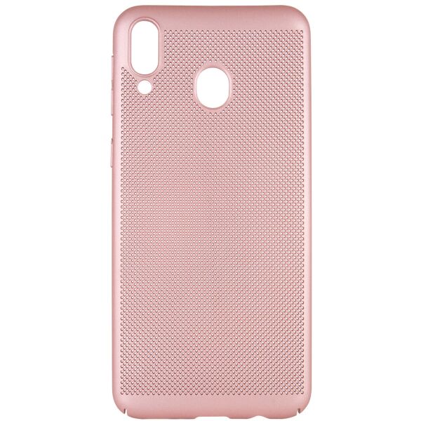 

Ультратонкий дышащий чехол Grid case для Samsung Galaxy M20 Розовый