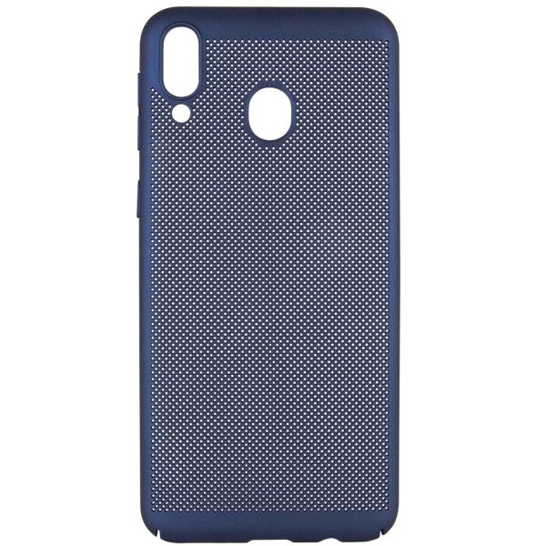 

Ультратонкий дышащий чехол Grid case для Samsung Galaxy M20 Темно-синий
