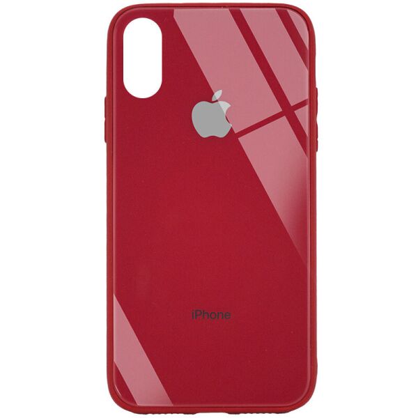 

TPU+Glass чехол GLOSSY Logo (opp) для Apple iPhone XS Max (6.5") Красный