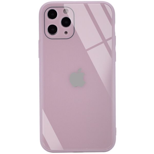 

TPU+Glass чехол GLOSSY Logo Full camera (opp) для Apple iPhone 11 Pro Max (6.5") Розовый / Pink Sand