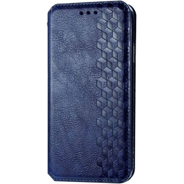 

Кожаный чехол книжка GETMAN Cubic (PU) для Samsung Galaxy A21s Синий
