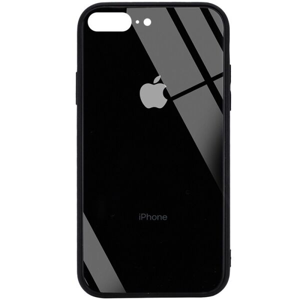 

TPU+Glass чехол GLOSSY Logo (opp) для Apple iPhone 7 plus / 8 plus (5.5") Черный