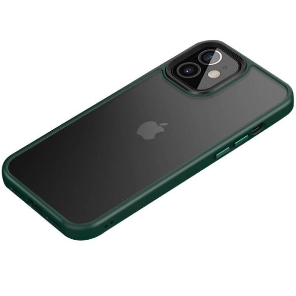 

TPU+PC чехол Metal Buttons для Apple iPhone 12 mini (5.4") Темно-зеленый
