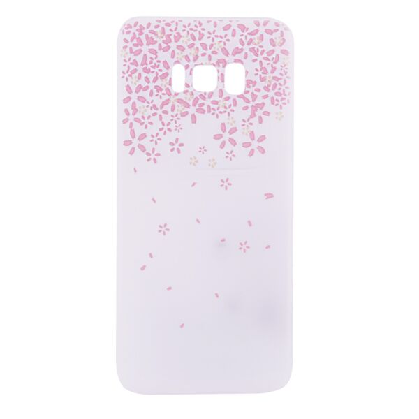 

TPU чехол матовый soft touch для Samsung G950 Galaxy S8 Цветы Розовый
