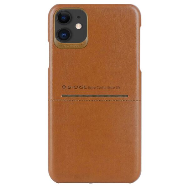 

Кожаная накладка G-Case Cardcool Series для Apple iPhone 11 (6.1") Коричневый