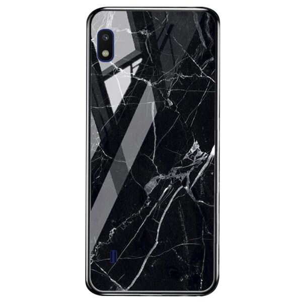 

TPU+Glass чехол Luxury Marble для Samsung Galaxy A10 (A105F) Черный