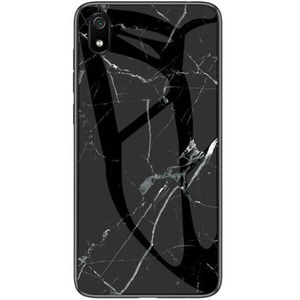 

TPU+Glass чехол Luxury Marble для Xiaomi Redmi 7A Черный