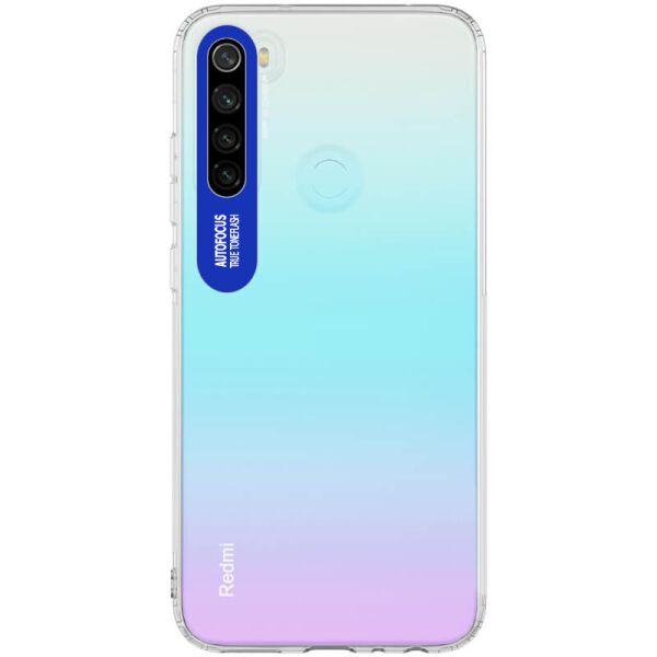 

TPU чехол Epic clear flash для Xiaomi Redmi Note 8 Бесцветный / Синий