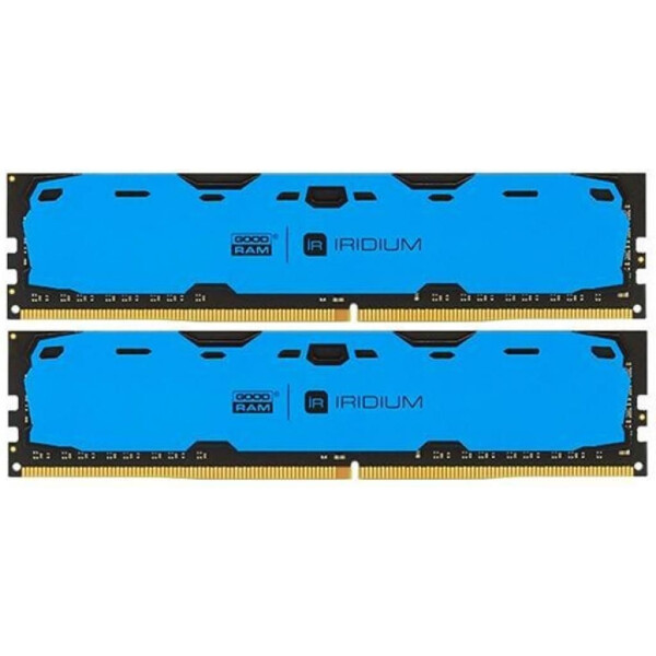 

Оперативная память DDR4 16GB (2x8GB) 2400 MHz Iridium Blue Goodram (IR-B2400D464L15S/16GDC)