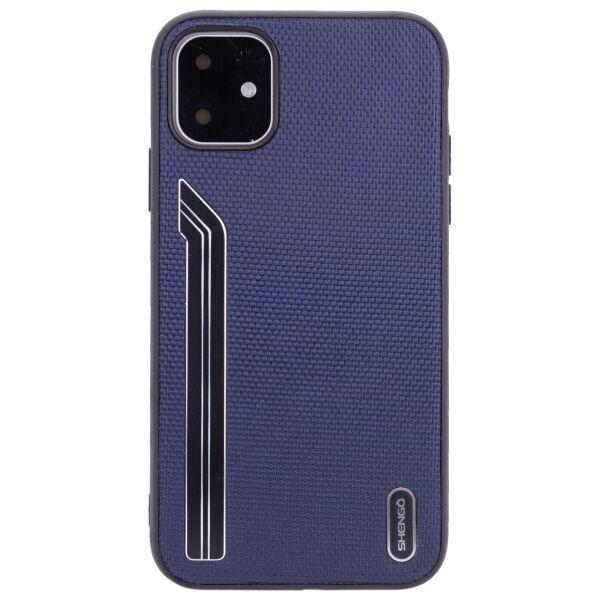 

TPU чехол SHENGO Textile series для Apple iPhone 11 (6.1") Синий