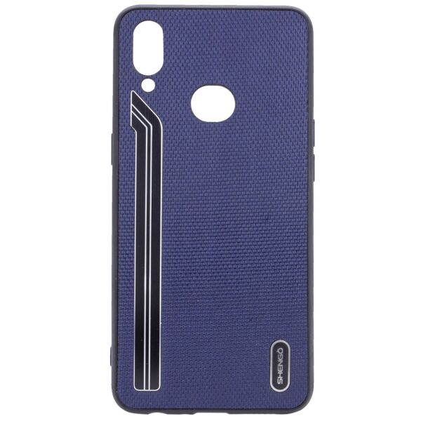 

TPU чехол SHENGO Textile series для Samsung Galaxy A10s Синий