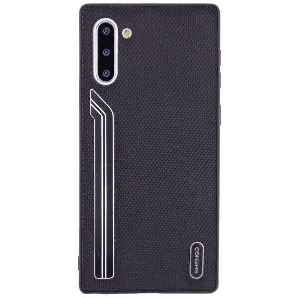 

TPU чехол SHENGO Textile series для Samsung Galaxy Note 10 Черный