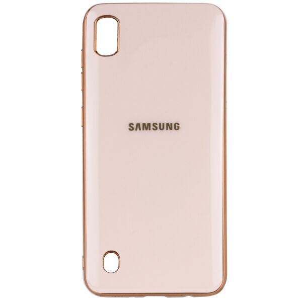 

TPU чехол GLOSSY LOGO для Samsung Galaxy A10 (A105F) Розовый / Rose Gold