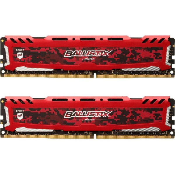 

DDR4 16GB (2x8GB) 3000 MHz Ballistix Sport Red Micron (BLS2K8G4D30AESEK)