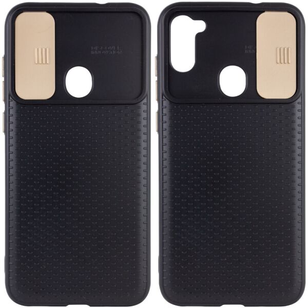 

Чехол Camshield Black TPU со шторкой защищающей камеру для Samsung Galaxy A11 / M11 Черный / Золотой