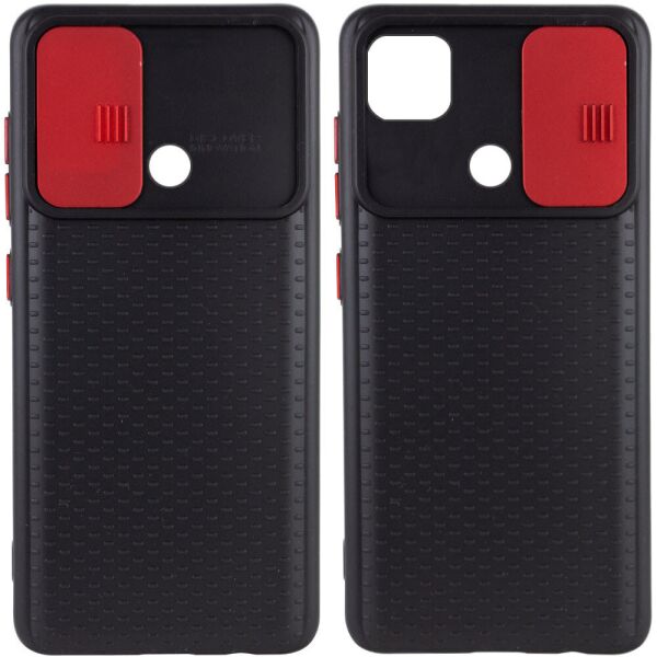 

Чехол Camshield Black TPU со шторкой защищающей камеру для Xiaomi Redmi 9C Черный / Красный