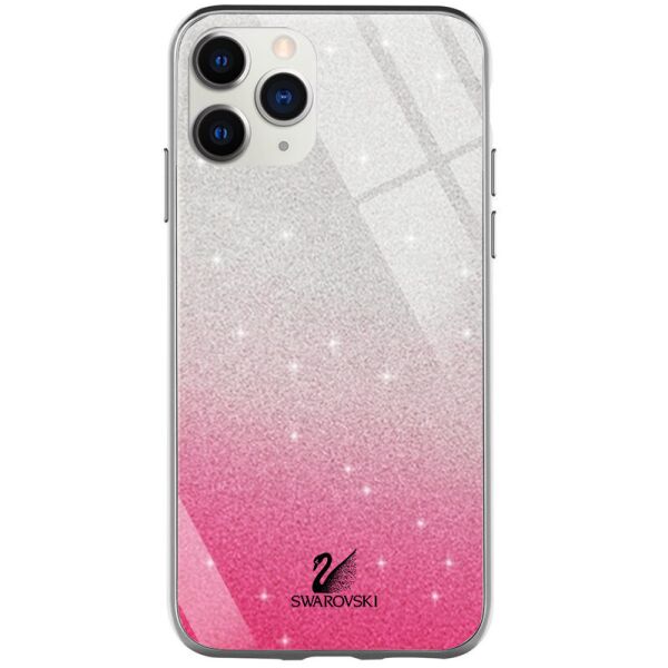 

TPU+Glass чехол Swarovski для Apple iPhone 11 Pro Max (6.5") Малиновый