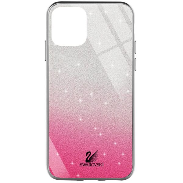 

TPU+Glass чехол Swarovski для Apple iPhone 12 mini (5.4") Малиновый