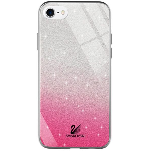 

TPU+Glass чехол Swarovski для Apple iPhone 7 / 8 / SE (2020) (4.7") Малиновый