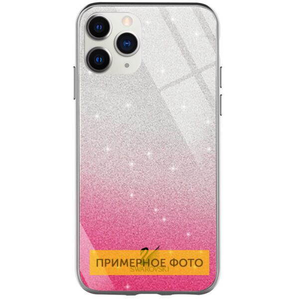 

TPU+Glass чехол Swarovski для Samsung Galaxy S20 Малиновый
