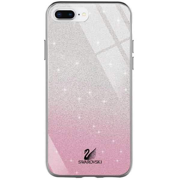 

TPU+Glass чехол Swarovski для Apple iPhone 7 plus / 8 plus (5.5") Розовый