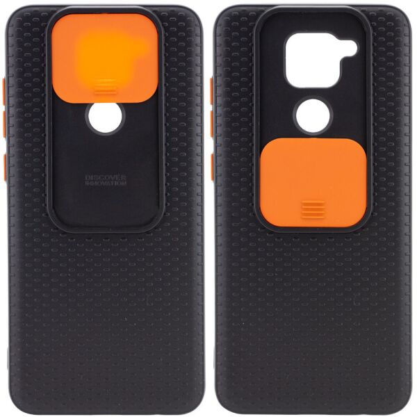 

Чехол Camshield Black TPU со шторкой защищающей камеру для Xiaomi Redmi Note 9 / Redmi 10X Черный / Оранжевый