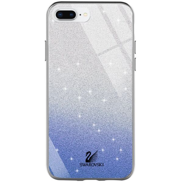 

TPU+Glass чехол Swarovski для Apple iPhone 7 plus / 8 plus (5.5") Синий