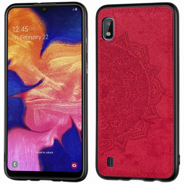 

TPU+Textile чехол Mandala с 3D тиснением для Samsung Galaxy A10 (A105F) Красный