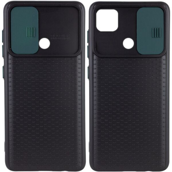 

Чехол Camshield Black TPU со шторкой защищающей камеру для Xiaomi Redmi 9C Черный / Темно-зеленый