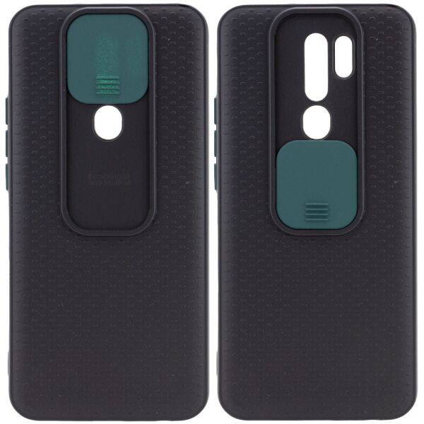 

Чехол Camshield Black TPU со шторкой защищающей камеру для Xiaomi Redmi 9 Черный / Темно-зеленый