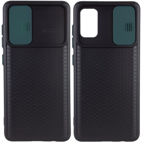 

Чехол Camshield Black TPU со шторкой защищающей камеру для Samsung Galaxy A41 Черный / Темно-зеленый