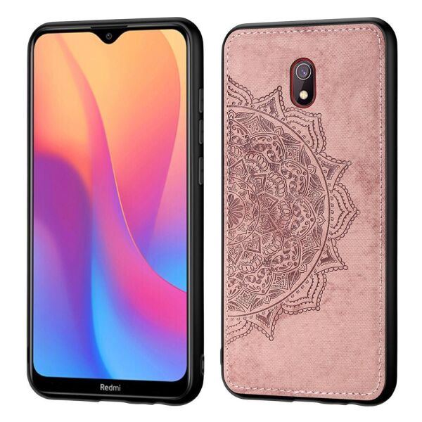 

TPU+Textile чехол Mandala с 3D тиснением для Xiaomi Redmi 8a Розовый