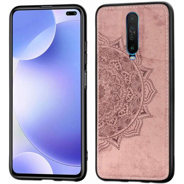 

TPU+Textile чехол Mandala с 3D тиснением для Xiaomi Redmi K30 / Poco X2 Розовый