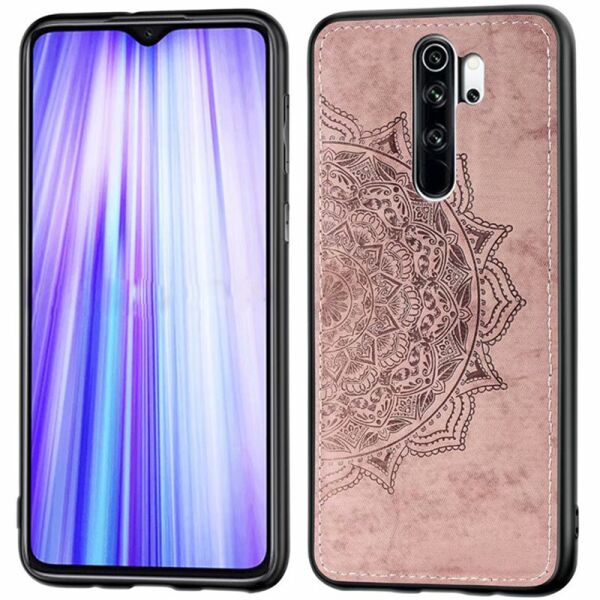 

TPU+Textile чехол Mandala с 3D тиснением для Xiaomi Redmi Note 8 Pro Розовый