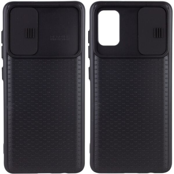 

Чехол Camshield Black TPU со шторкой защищающей камеру для Samsung Galaxy A41 Черный / Черный