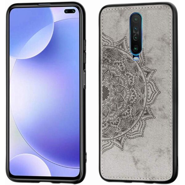 

TPU+Textile чехол Mandala с 3D тиснением для Xiaomi Redmi K30 / Poco X2 Серый