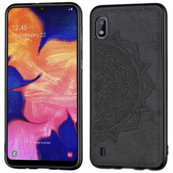 

TPU+Textile чехол Mandala с 3D тиснением для Samsung Galaxy A10 (A105F) Черный