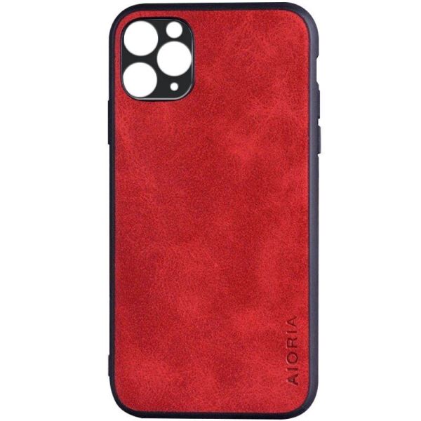 

Кожаный чехол AIORIA Vintage для Apple iPhone 11 Pro Max (6.5") Красный