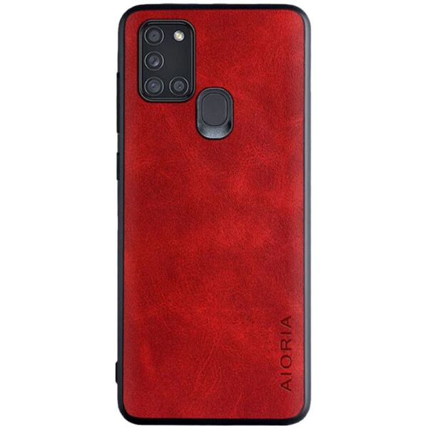 

Кожаный чехол AIORIA Vintage для Samsung Galaxy A21s Красный