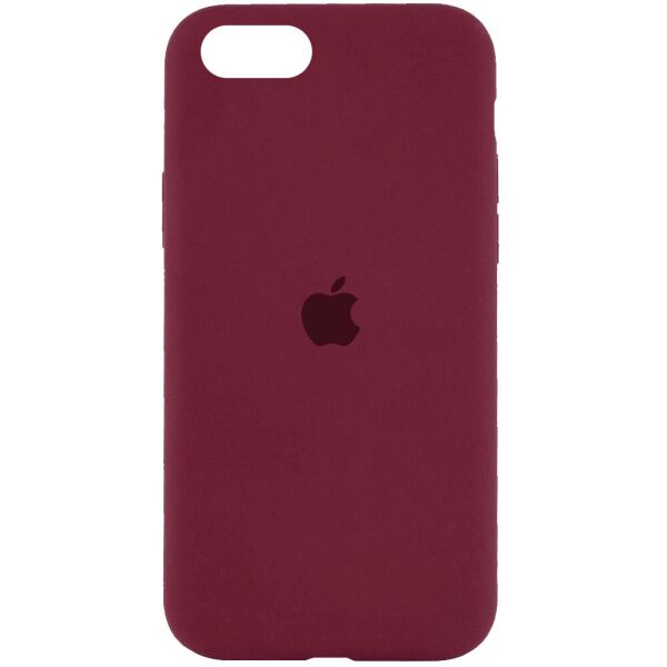 

Чехол Silicone Case Full Protective (AA) для Apple iPhone SE (2020) Бордовый / Plum